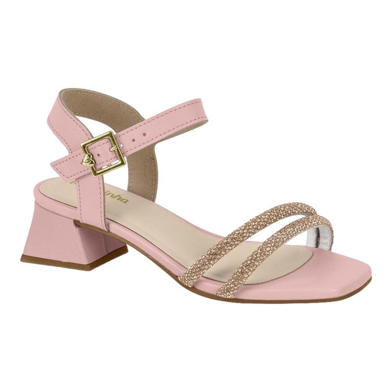 Sandalia Menina Molekinha 2347.107 Salto Alto Confortavel